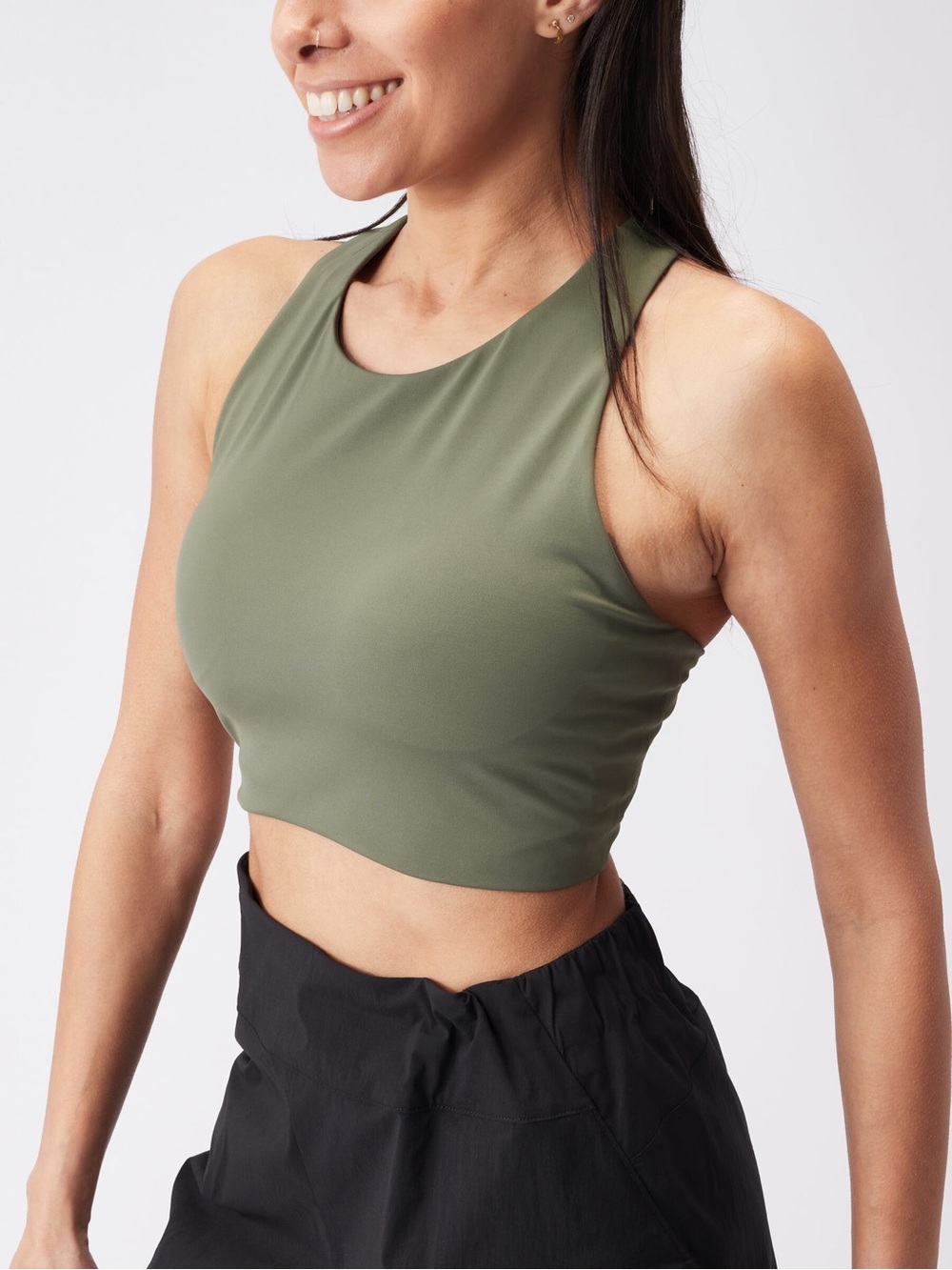 Arc'teryx Olive Green High-Neck Sports Bra